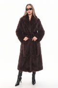 Sable Elegance Faux Fur Coat