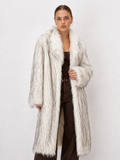 Ombre Blanch White Faux Fur Coat