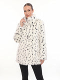 Ivory Leopard Faux Fur Jacket