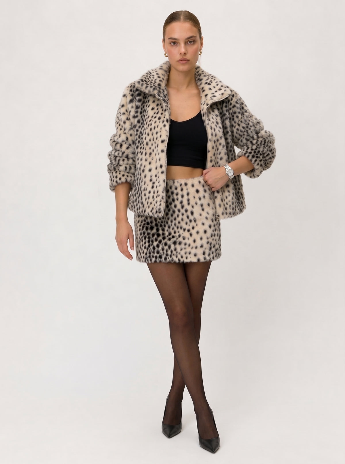 Sauvage Faux Mink Fur Set