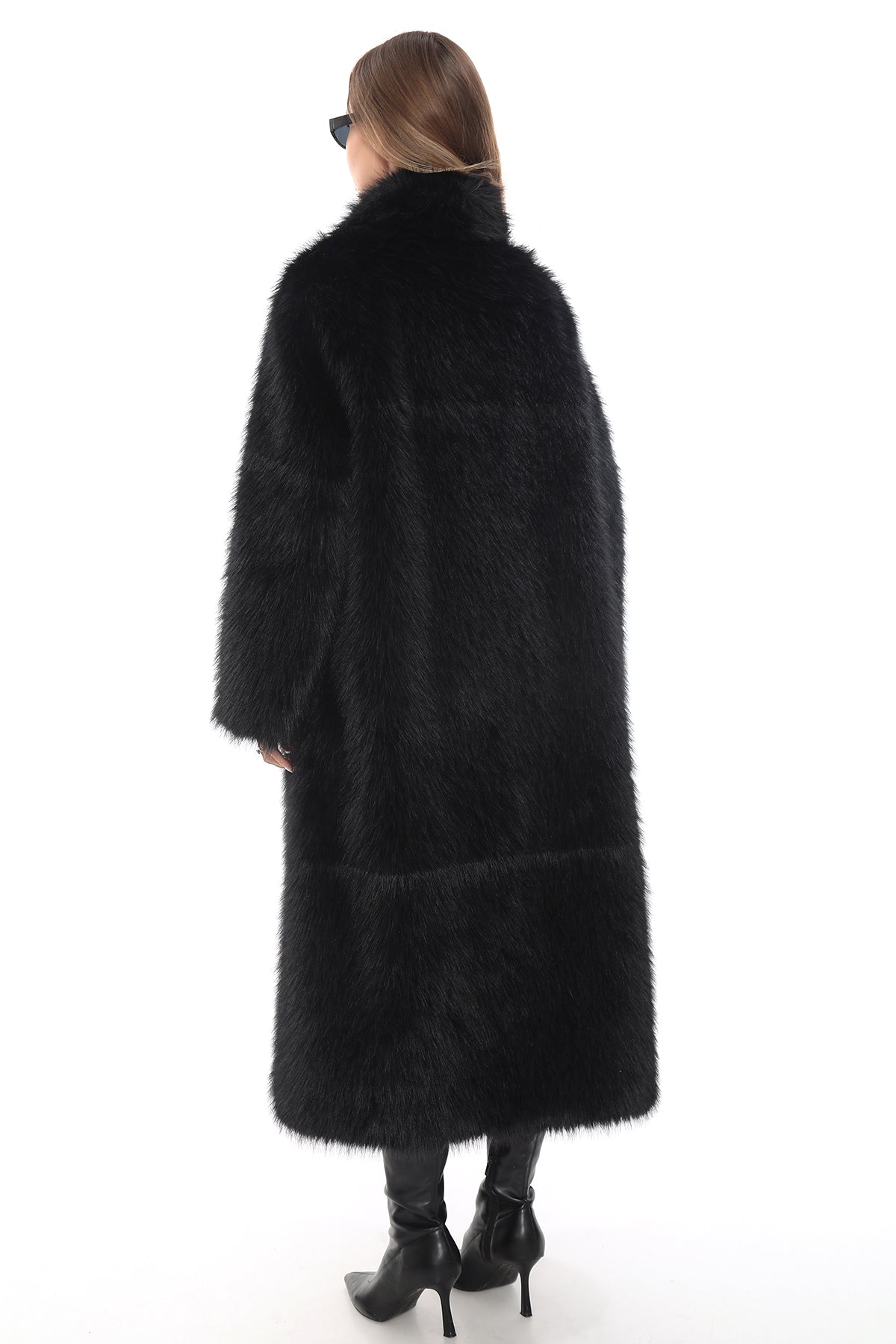 Sable Élegance Faux Fur Jacket