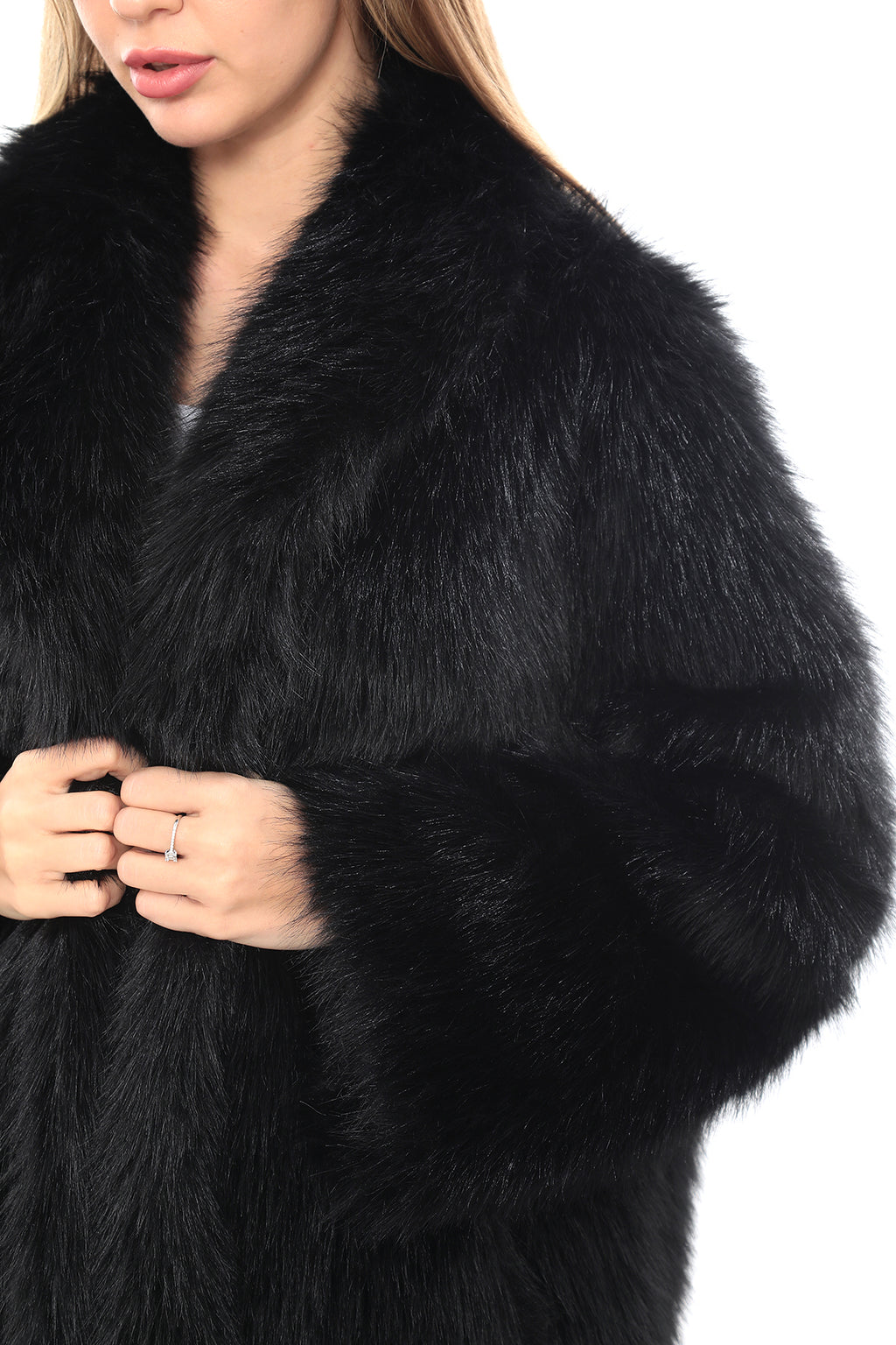 Sable Élegance Faux Fur Jacket
