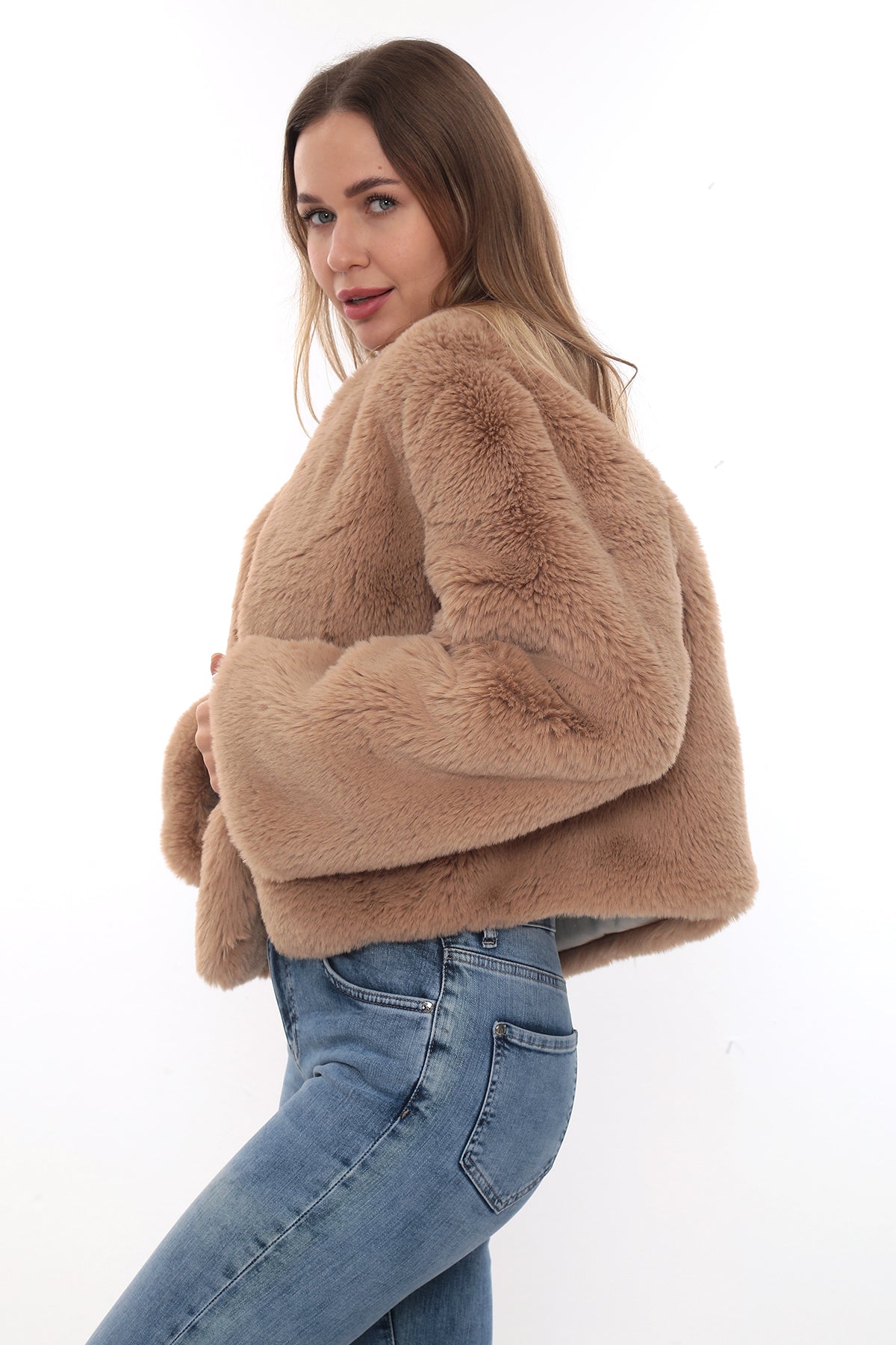 Miela Camel Kürk Ceket