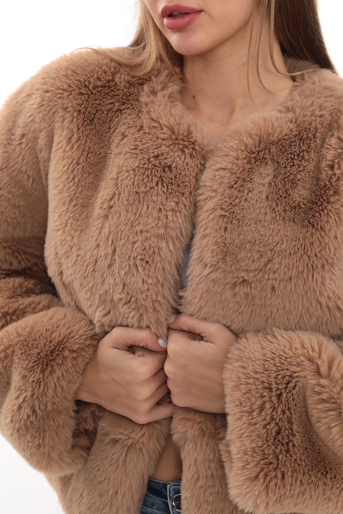 Miela Camel Kürk Ceket