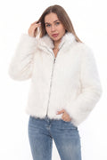 Granello Ecru Faux Fur Jacket