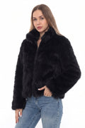 Granello Black Faux Fur Jacket